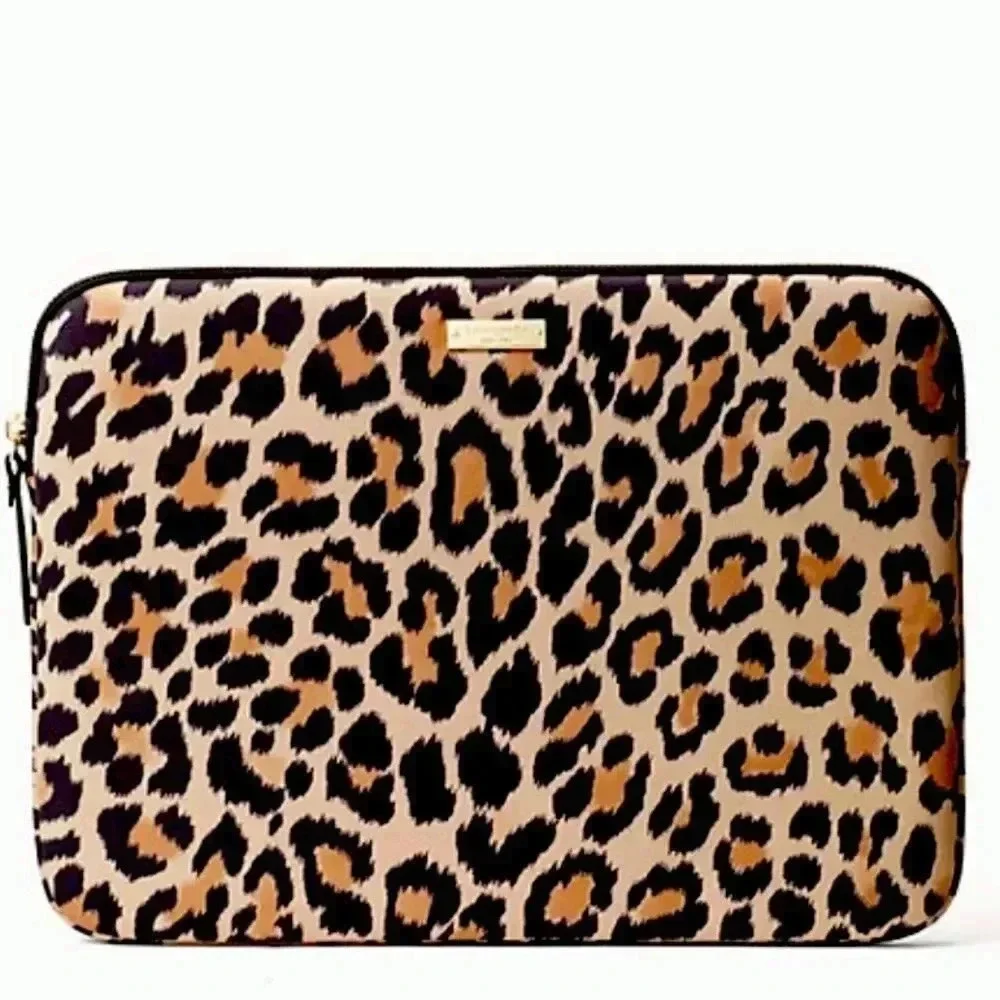 NWOT Kate Spade Leopard 13” Laptop Sleeve